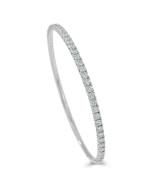 Sabrina Designs White 14k 1.45 Ct. Tw. Diamond Bangle Bracelet