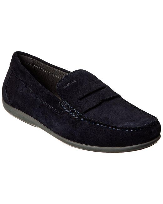 Geox Blue Ascanio Suede Loafer for men