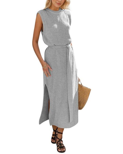 Ariele Tesoro Gray Midi Dress