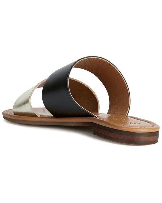 Geox Brown Sozy Leather Sandal