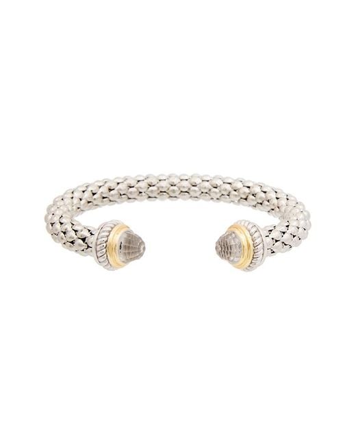 Juvell White 18K Plated Topaz Cuff