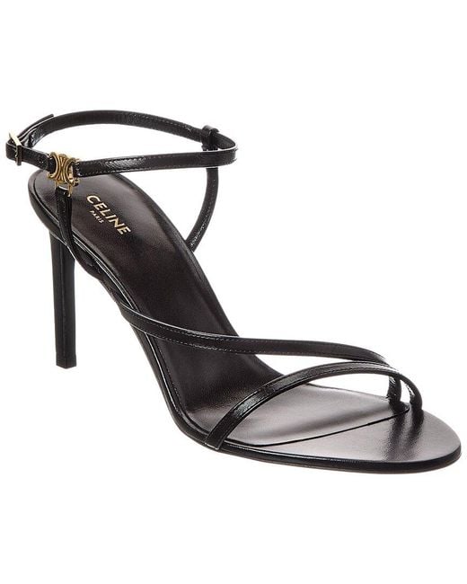 Céline Metallic Ava Leather Sandal