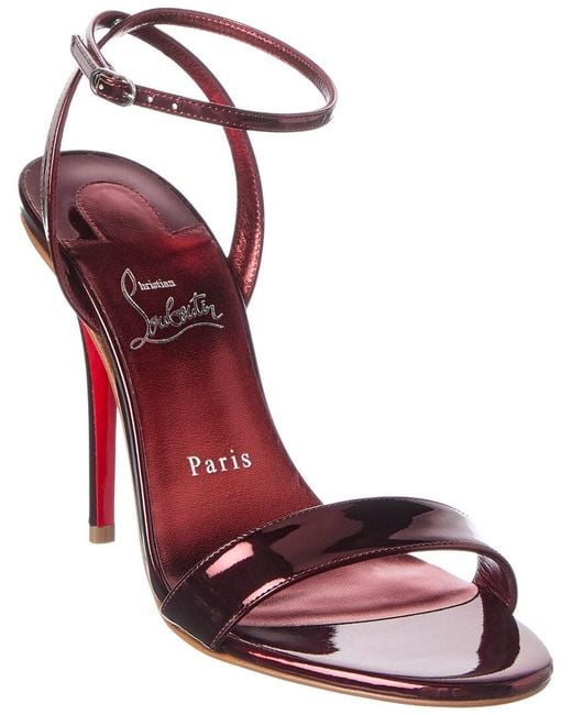 Christian Louboutin Red Miss Z 100 Leather Sandal