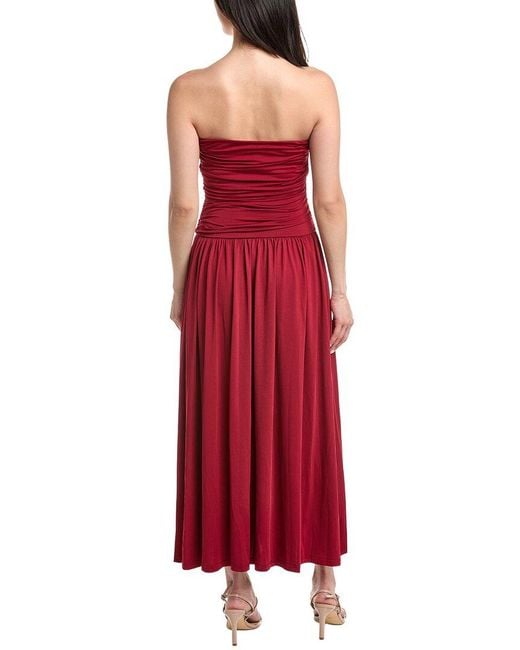 IPPONELLI Red Sleeveless Maxi Dress