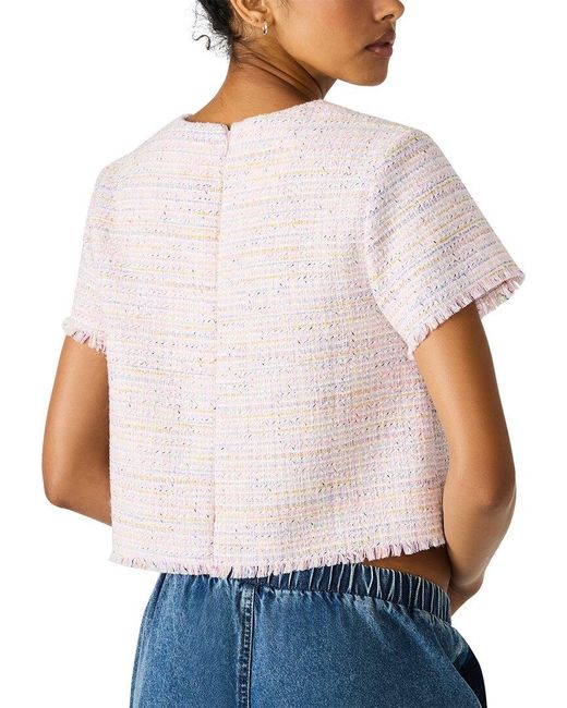 Steve Madden White Addie Woven Top