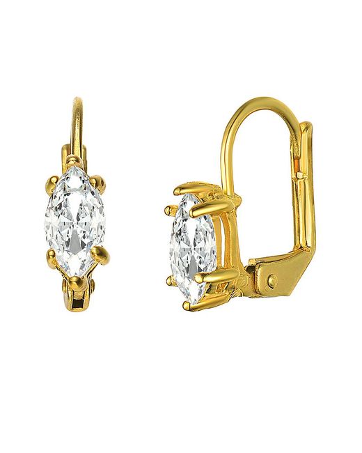 Genevive Jewelry Metallic 14k Over Silver Earrings