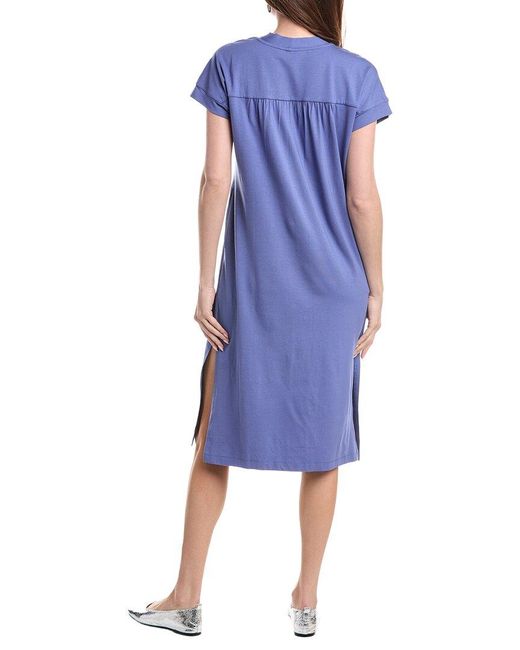 Masai Blue Solid Midi Dress