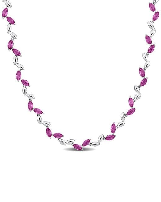 Rina Limor Pink 20.39 Ct. Tw. Lab-Grown Sapphire Necklace