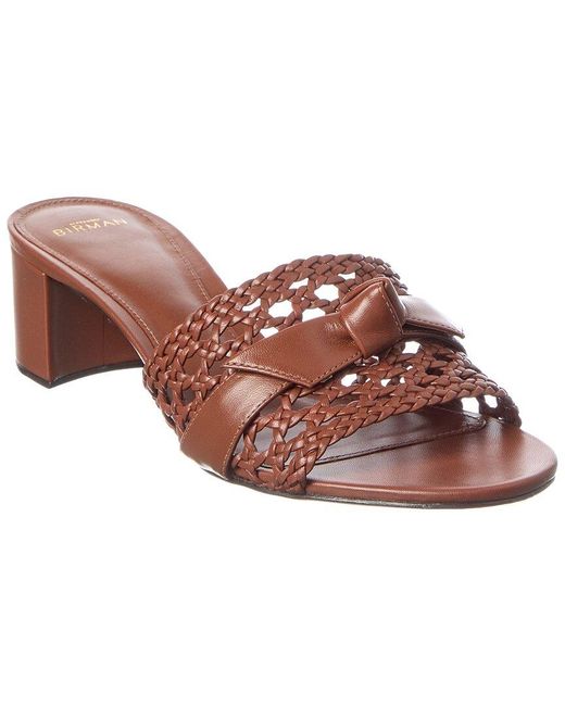 Alexandre Birman Brown Clarita Tresse Leather Sandal