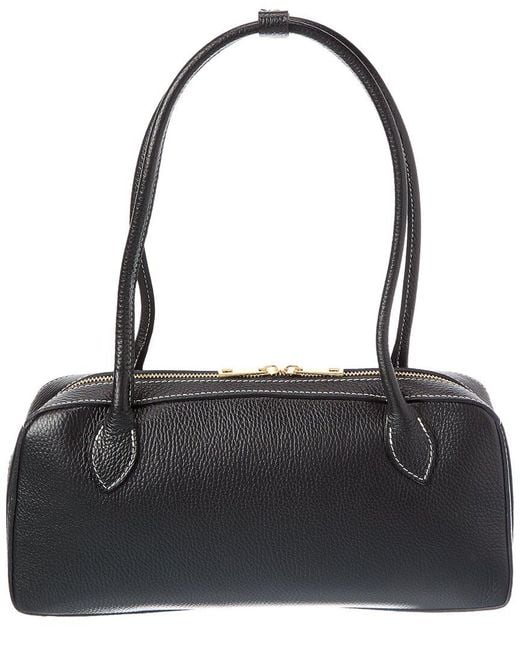 Isabella Rossetti Black Fleur Leather Handbag