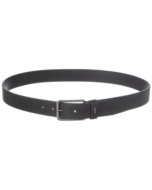 Boss Black Calis Logo Leather Belt for men
