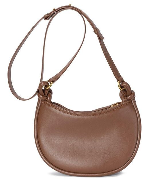Tiffany & Fred Paris Brown Hand-Woven Leather Messenger Bag
