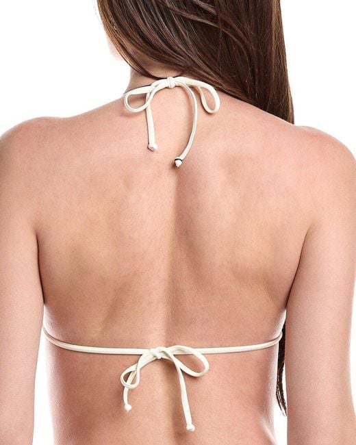 WeWoreWhat Natural Triangle Bikini Top