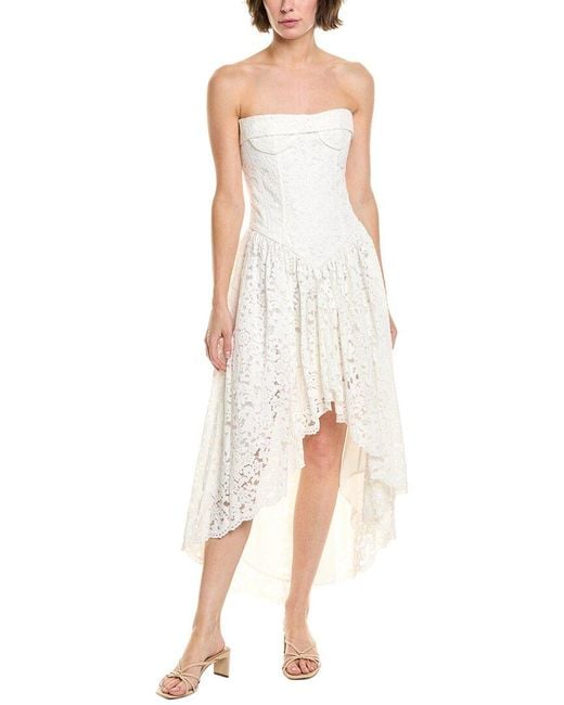 Bardot White Felicidad Strapless Lace Dress