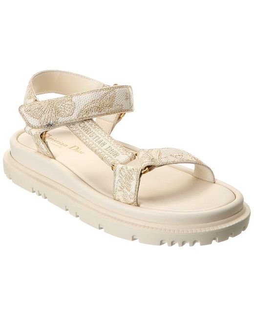 Dior Natural D-Wave Canvas Sandal