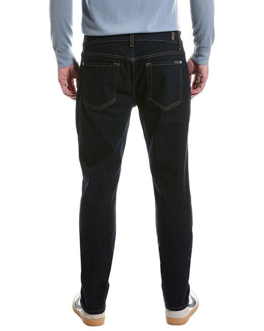 7 For All Mankind Black Paxtyn Rinse Skinny Jean for men