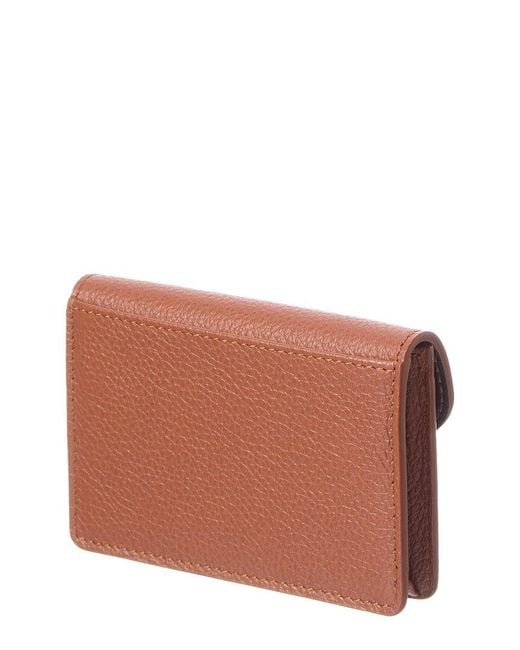 Ferragamo Brown Gancini Leather Card Holder