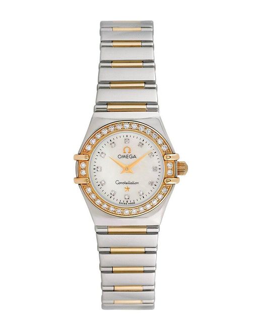 Omega Metallic Constellation Diamond Watch, Circa 2000S (Authentic Pre-Owned)