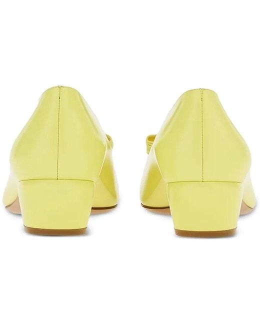 Ferragamo Yellow Leather Pump