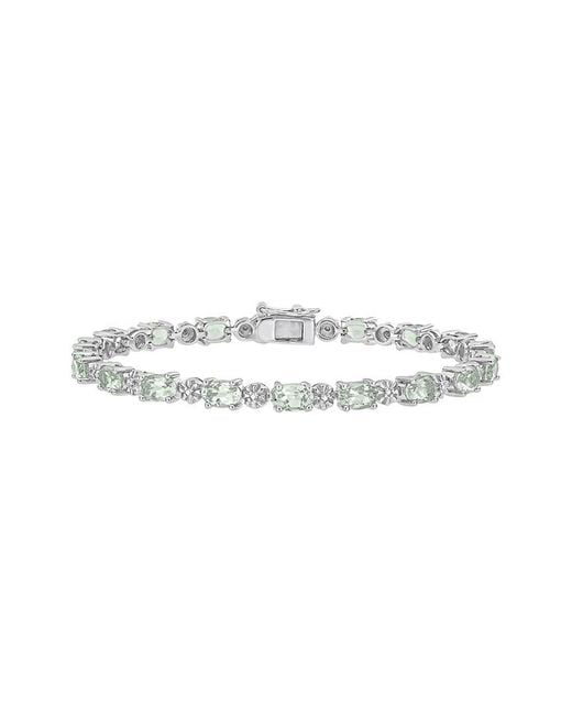 Rina Limor White 7.40 Ct. Tw. Diamond & Amethyst Tennis Bracelet