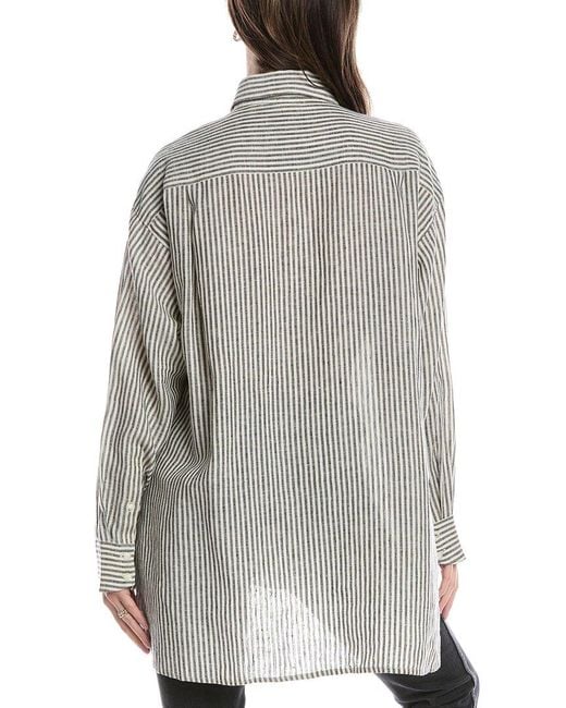 Rag & Bone Gray Ryan Linen Shirt