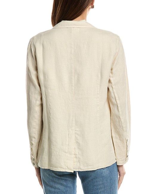 Bella Dahl Natural Easy Longline Linen Blazer