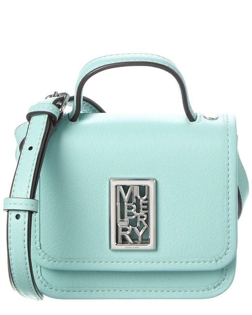 Mulberry Blue Sadie Micro Leather Shoulder Bag