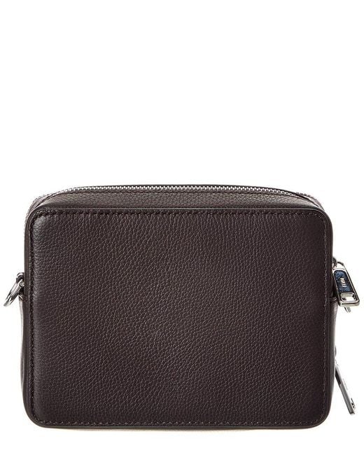 Fendi Black Squared Leather Camera Case Organizer