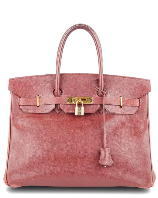Hermès Pink Courchevel Leather Birkin Ghw 35 (Authentic Pre-Owned)