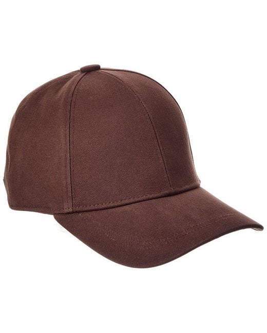 Bruno Magli Brown Twill Baseball Cap