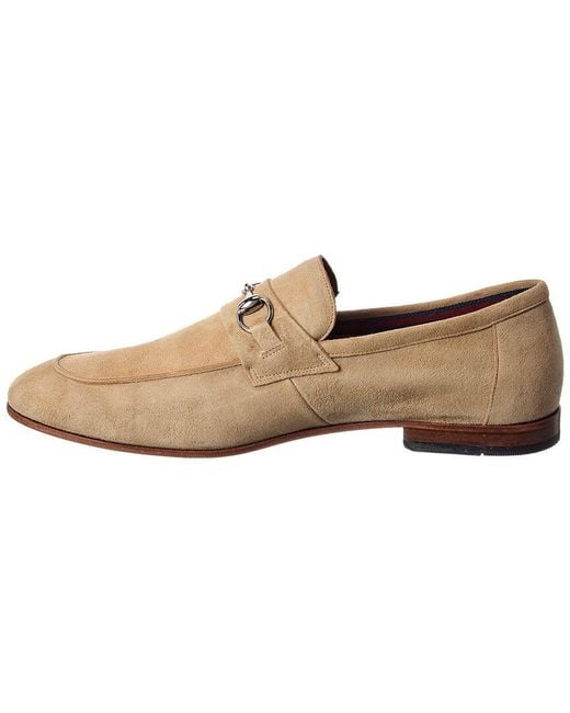 Donald J Pliner Natural Ted Suede Loafer for men
