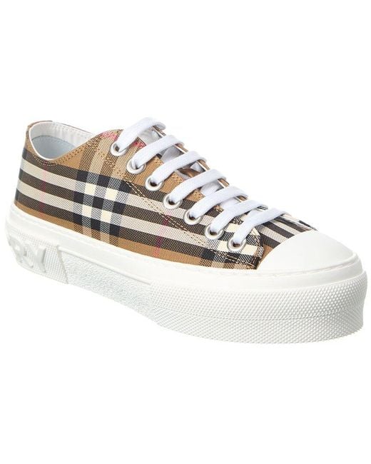 Burberry White Check Canvas Sneaker