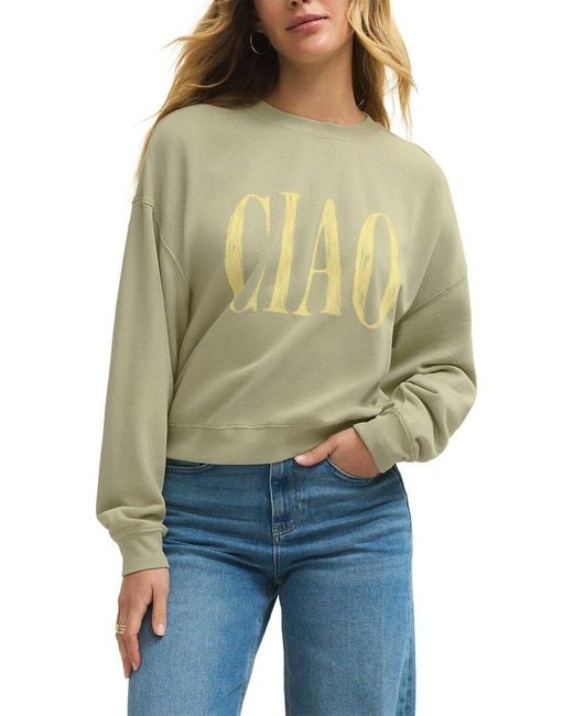 Z Supply Green Ciao First Date Sweatshirt