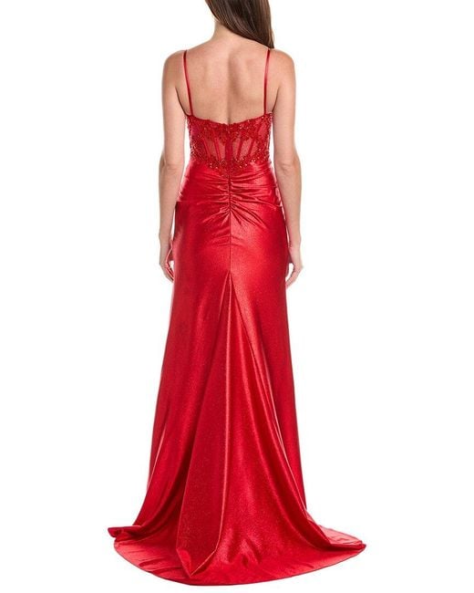 Issue New York Red Embellished Maxi Dress
