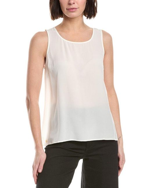 Lilly Pulitzer White Dionna Silk Top