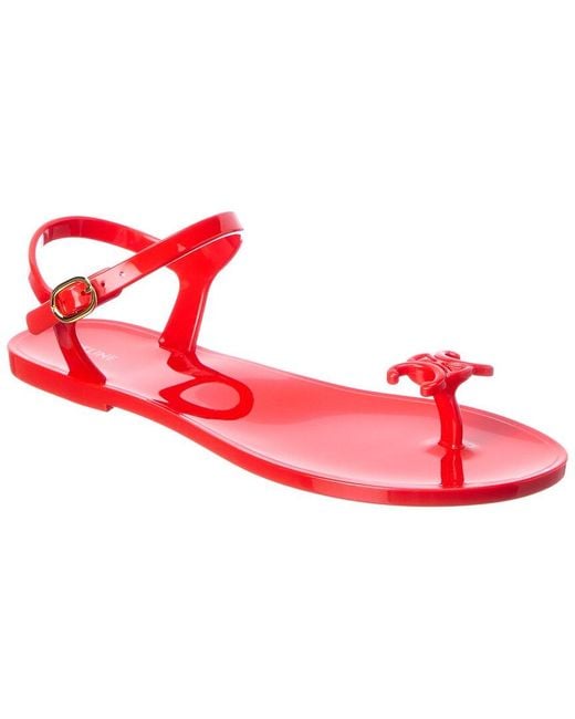 Céline Red Jelly Sandal