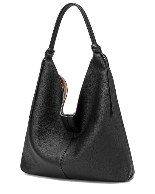 Tiffany & Fred Paris Black Dnu Tiktok Full-grain Leather Tote