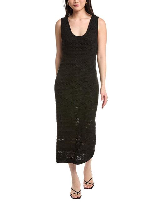 Nation Ltd Black Carrer Sweater Midi Dress
