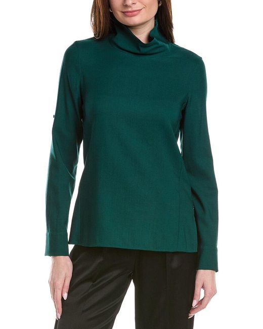 Akris Green Wool Top