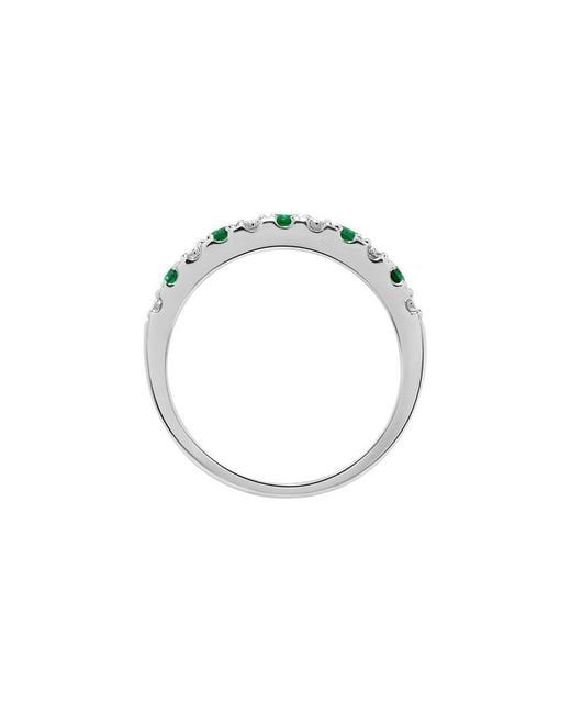 H.J. Namdar Green 14K 0.35 Ct. Tw. Diamond & Emerald Stackable Ring