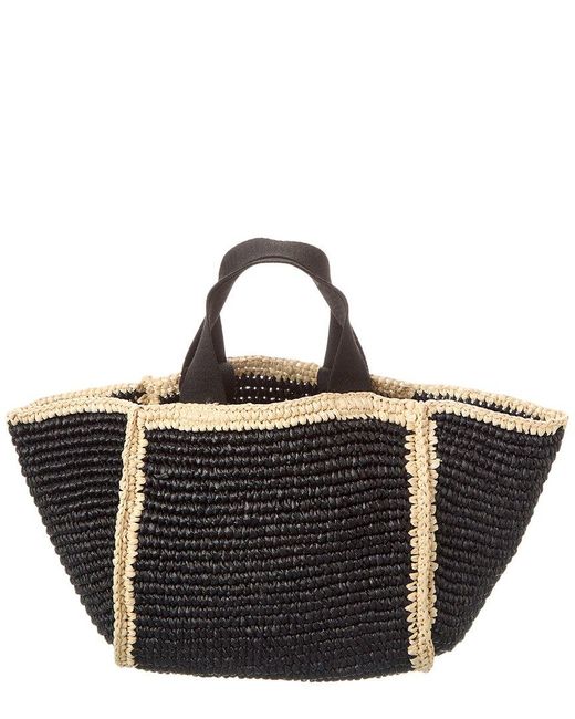 Marni Black Macrame Sillo Small Shopper Tote