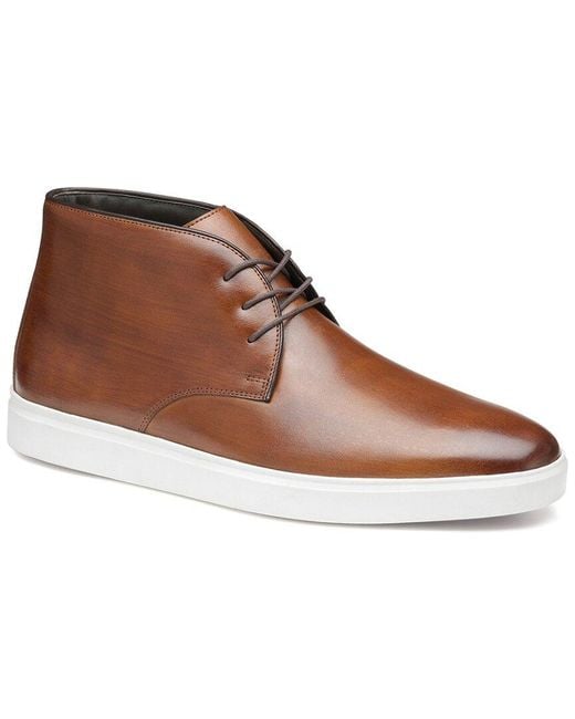 Johnston & Murphy Brown Brody Chukka Leather Boot for men