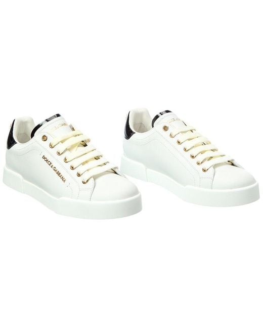 Dolce & Gabbana Metallic Portofino Leather Sneaker (authentic Pre-loved)