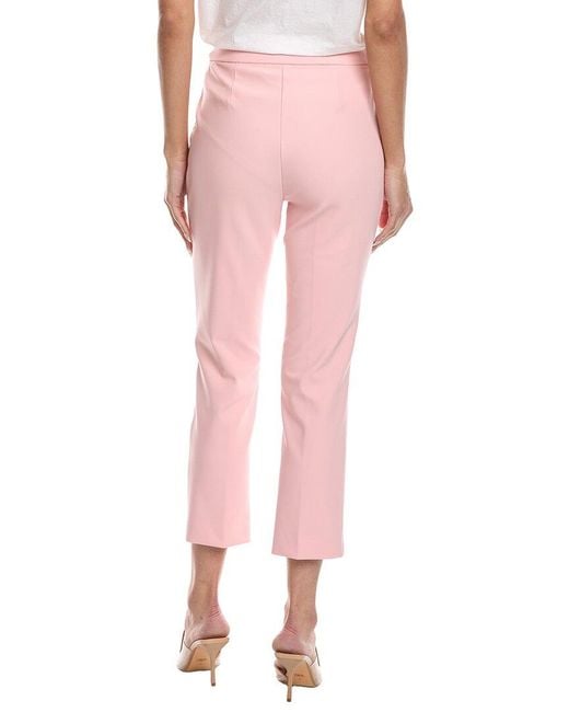 Laundry by Shelli Segal Pink Tab Detail Straight Leg Pant
