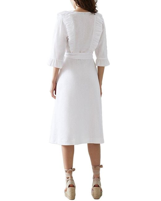 L.K.Bennett Gray Anya Linen Dress