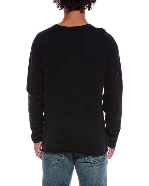 ATM Black Cashmere-Blend Crewneck Sweater for men