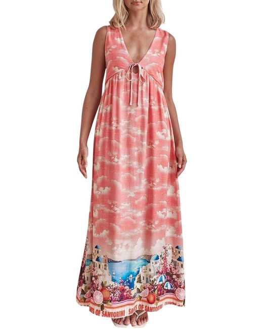 CHARLOTTE GREEN Red Maxi Dress
