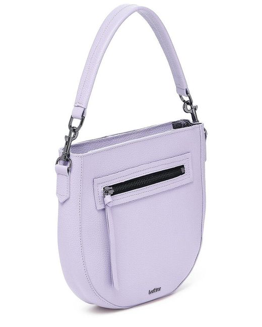 Botkier Purple Beatrice Leather Saddle Bag