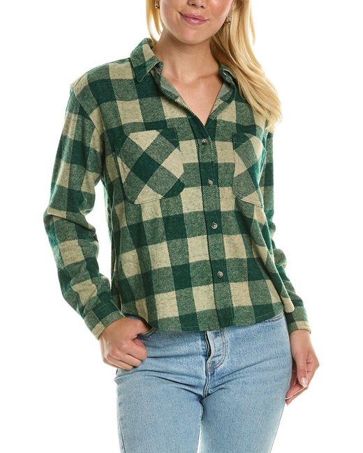 Beach Lunch Lounge Green Beachlunchlounge Cropped Button Front Shirt Jack