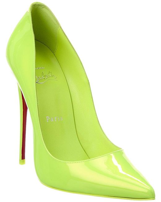Christian Louboutin Green Kate 100 Patent Pump